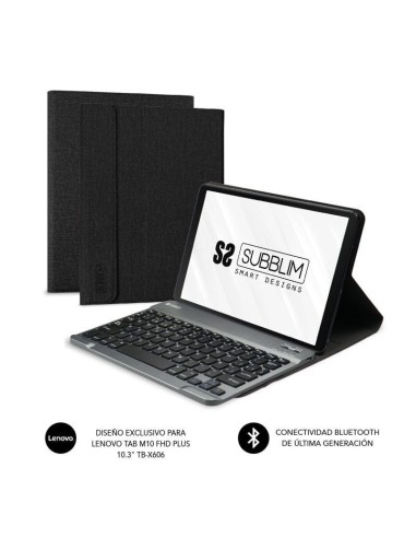 ph2Funda con Teclado KeyTab Pro BT Lenovo Tab M10 FHD Plus 1038221 TB X606 h2ulliTeclado BT Exclusivo con funda para Tablet Len