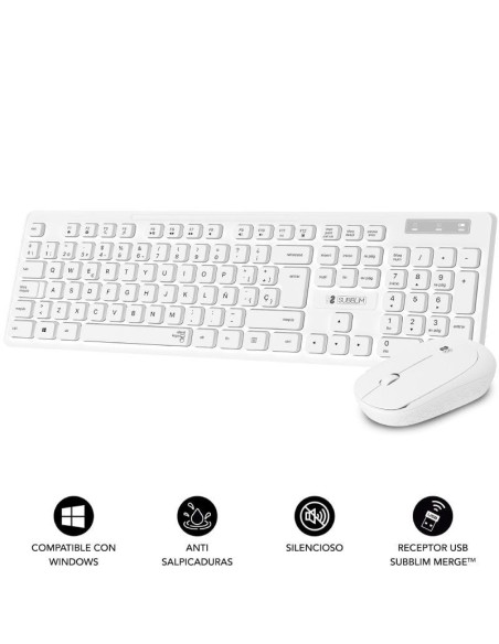 pLa combinacion de Teclado y raton Combo Business Slim Silencioso Inalambrico 24G te proporciona una precisa y confortable escr