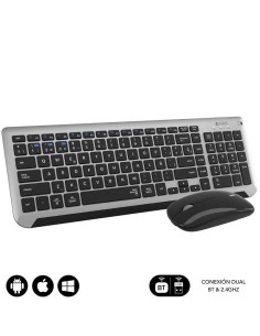 h2Teclado con Raton Bluetooth 24G Combo Dual Prestige Extendido Gris Negro h2divCrea un espacio minimalista moderno y silencios