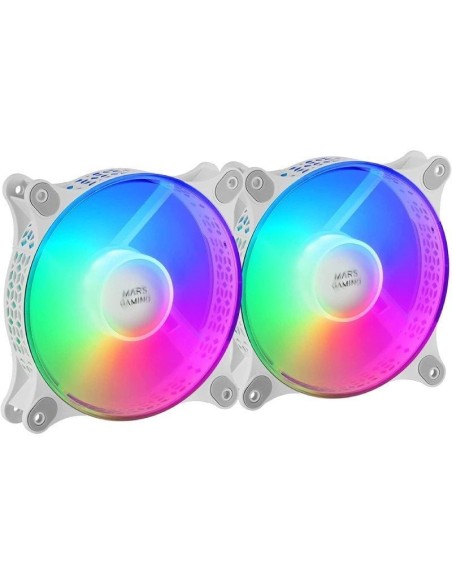 ph2KIT 2 VENTILADORES MF DUO h2ul li2 espectaculares ventiladores FRGB RAINBOW 360º con funcionamiento ultra silencioso y dobl