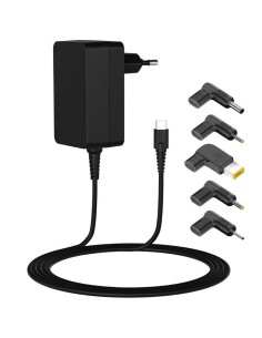 h2Leotec Cargador USB C 45W Universal para portatiles h2divCargador universal USB C con 5 puntas para portatilesbr divdivpCarga