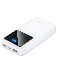 ph220000mAh Power Bank Micro USB USB C USB A USB A 225W Blanco LED Display h2h2Listo para Viajar h2p20000mAh PowerBank pulli225