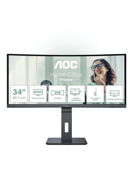 p ph2Monitor CU34P3CV h2pEl AOC CU34P3CV es una pantalla VA curva de 34 WQHD 3440 1440 con un atractivo diseno de bisel ultrade