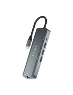 pul libAISENS USB C DOCK 5 EN 1 USB C A 1xHDMI 1xRJ45 2xUSB 1xPD GRIS 15CM b li libDescripcion b li liConversor USB C a 1xHDMI 