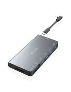 pul libAISENS USB C DOCK 8 EN 1 USB C A 1xHDMI 1xRJ45 3xUSB A 1xUSB C DATOSPD 1xSD 1xMICRO SD GRIS 10CM b li libDescripcion b l