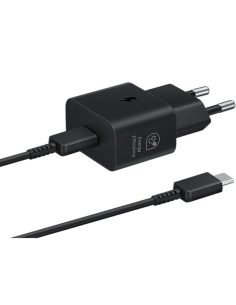 h2Cargador 25W con cable Negro Ultrarapido EP T2510XBEGEU h2divulliEl nuevo adaptador de corriente te proporciona energia para 