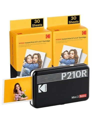 ph2KODAK MINI 2 RETROnbspP210RB60 h2pMejor impresora de fotos Conecte su impresora portatil retro Kodak Mini 2 a cualquier disp