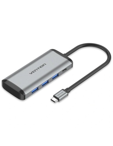 h2Vention Usb C a Usb30x3 TF SD PD Hub 015 m Tipo de aleacion de aluminio gris h2divpUn concentrador es un dispositivo que ampl