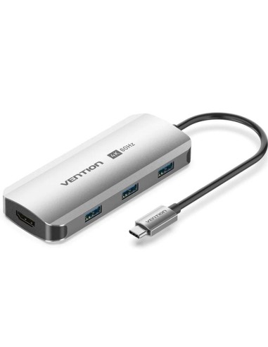 h2Docking Station HDMI USB 30 x3 PD 015M h2divESTACIoN DE CONEXIoN 015 M GRIS TIPO ALEACIoN DE ALUMINIO GRIS br divdivbr divdiv