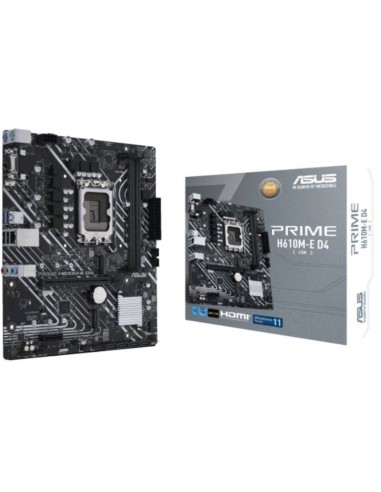 h2PRIME H610M E D4 CSM h2divpPlaca base Intel H610 LGA 1700 micro ATX con DDR4 PCIe 40 dos ranuras M2 Realtek 1 Gb Ethernet Dis