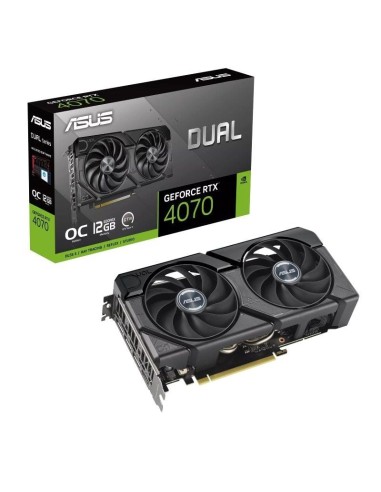 ph2ASUS Dual GeForce RTX8482 4070 EVO OC Edition 12GB GDDR6X con dos potentes ventiladores Axial tech y un diseno de 25 ranuras