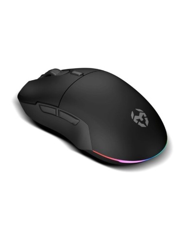 ph2KOMET h2h2RGB WIRELESS GAMING MOUSE h2ul liSensor optico PMW 3212 de gran precision li li8 botones li li5 niveles DPI 800 12