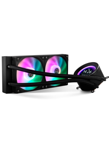 p ph2X 240 LCD Negro h2divp pdivLCD 240MM LIQUID COOLING SYSTEMp p divp pulliCompatible con Intel y AMD liliPantalla LCD person