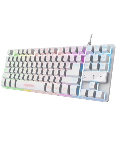 p ph2GXT 833W THADO h2pTeclado para gaming metalico y compacto con iluminacion LED multicolor pp pp ph2De tipo sostenible h2pFa