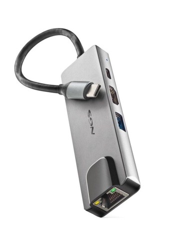 h2WONDERDOCK SUPRA h2divpulliAdaptador multipuerto USB C ultraligero de aluminio 4 en 1 que multiplica el numero de puertos del