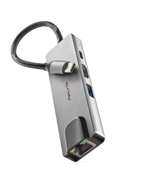 h2WONDERDOCK SUPRA h2divpulliAdaptador multipuerto USB C ultraligero de aluminio 4 en 1 que multiplica el numero de puertos del