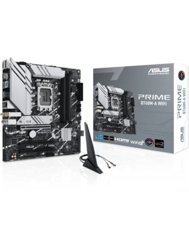 h2PRIME B760M A WIFI h2divpPlaca base Intel B760 LGA 1700 mATX con PCIe 40 DDR5 dos ranuras M2 Ethernet Realtek de 25 GB Wi Fi 