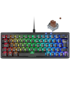 ph2Diseno ultra compacto h2pCon un formato ultra compacto al 60 el teclado gaming MKMINIPRO optimiza tu espacio sin sacrificar 