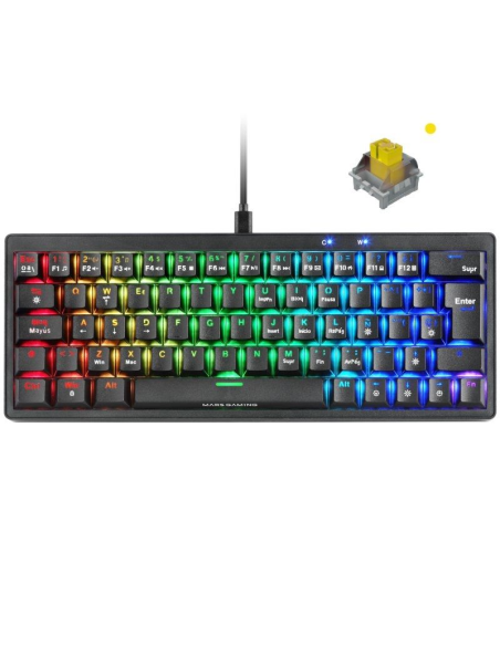 p ph2Diseno ultra compacto h2pCon un formato ultra compacto al 60 el teclado gaming MKMINIPRO optimiza tu espacio sin sacrifica
