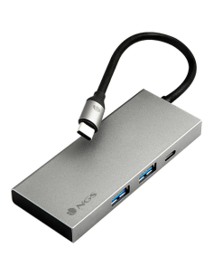 ph2Docking USB Tipo C NGS WonderDock4 Pro h2pAdaptador multipuerto USB C ultraligero de aluminio que incluye USB30 USB C con ca