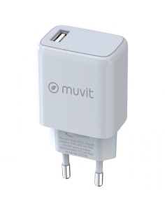 h2muvit for change cargador de pared USB 3A 15W blanco h2divpEn casa la oficina o donde lo puedas conectarlo carga tus disposit