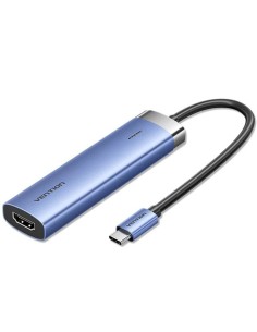 h2HUB USB C to HDMI USB 30 x 3 PD h2divLa estacion de acoplamiento USB C 5 en 1 Vention es un dispositivo portatil y sofisticad