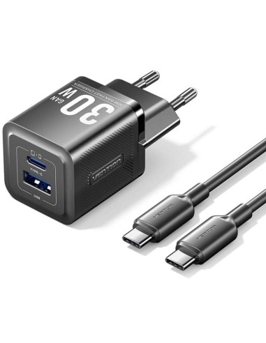 ph2Cargador GaN de 2 puertos USB C A 30 W 30 W con cable USB C a USB C h2divbr divp ph2Especificaciones h2ullistrongNombre stro