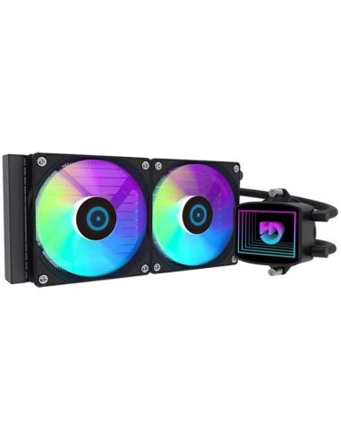 h2LQ240 h2divLa refrigeracion liquida LQ240 ofrece un alto rendimiento de refrigeracion con 2 ventiladores ARGB de 120 x 120mm 