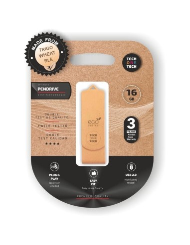 pulliBiodegradable  liliFabricado con paja del trigo excepto partes electronicas liliMemoria usb 16GB pendrive de la serie Prof