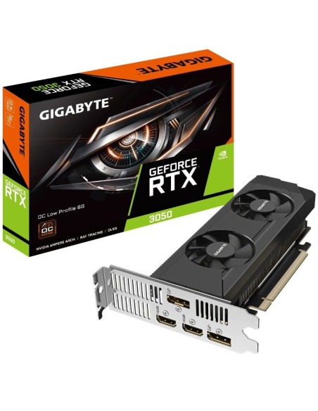 h2Gigabyte GeForce RTX 3050 OC Low Profile 6G h2divph2RELOJ DEL NuCLEO h2p1477 MHz Tarjeta de referencia 1470 MHz ph2SISTEMA DE