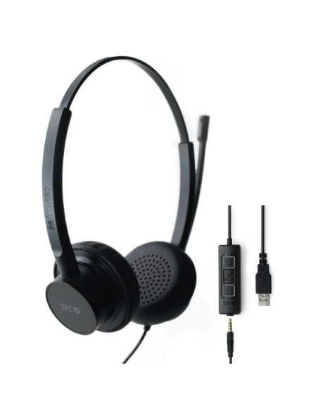 p ph2SPC BRAVE PRO h2Auriculares de diadema Llamadas con cancelacion de ruido y control remoto Microfono regulable en altura y 