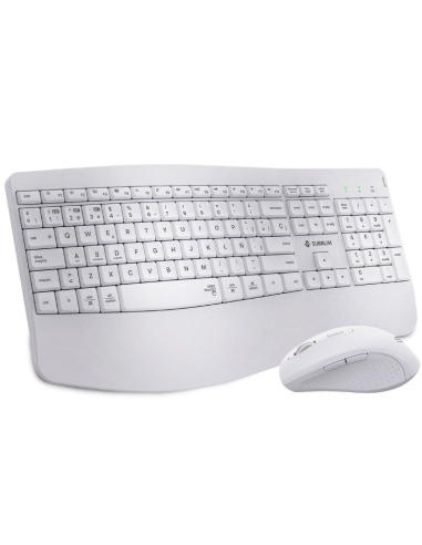 ph2COMBO DUAL OFFICE PROWAVE WHITE h2pCombinacion de Teclado mas Raton Ergonomicos y multidipositivo pp ppDescubre la experienc