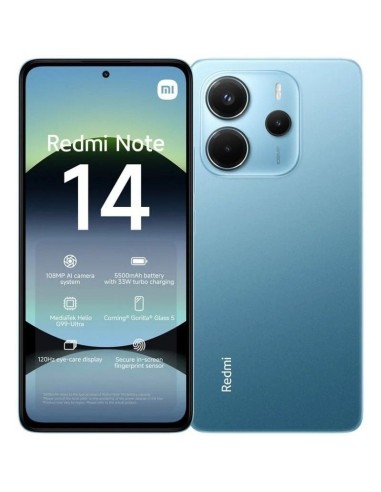 ph2Smartphone Xiaomi Redmi Note 14 h2ulliSistema de camara AI de 108 MP liliBateria de 5500 mAh con carga turbo de 33 W liliMed