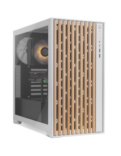 p ph2ELEGANT WOODEN MID TOWER h2p pulliDiseno minimalista con elementos en madera liliPanel frontal y superior con rejilla lili