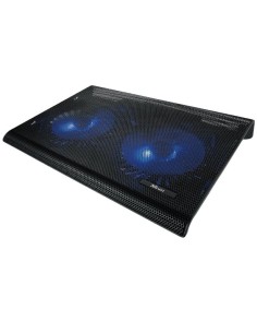 Soporte de refrigeracion para ordenadores portatiles con ventiladores iluminados en azul para escribir comodamente y disfrutar 