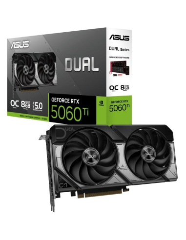 ph2Ventiladores dobles Ajuste perfecto h2pASUS Dual GeForce RTX8482 5060 Ti combina un potente rendimiento termico con una ampl