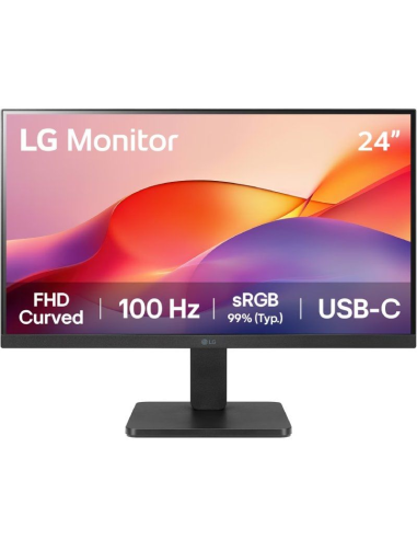 ph2Monitor LG 24 Curvo FHD de 100 Hz con USB C Mejor Productividad h2pulli2388221 FHD curved display 1500R lilisRGB 99 Typ 100H