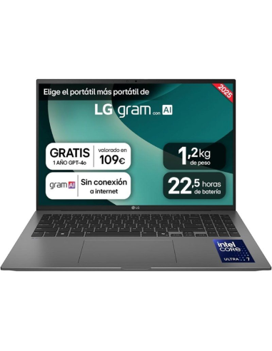 ph2Portatil LG 16ZD90T GAX78B 1682178217 Ultra7 16GB RAM 1TB SSD Sin Sistema Operativo h2ulliCrea sin limites con los nuevos LG
