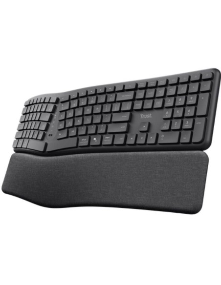 h2Keyra Teclado inalambrico multidispositivo ergonomico Negro h2divpTeclado inalambrico multidispositivo ergonomico con diseno 
