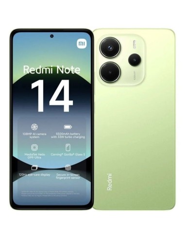p ph2Smartphone Xiaomi Redmi Note 14 h2ulliSistema de camara AI de 108 MP liliBateria de 5500 mAh con carga turbo de 33 W liliM