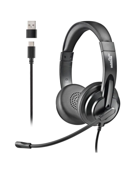 h2AURICULARES CON CABLE ESTeREO USB C CON CONTROL DE VOLUMEN Y ADAPTADOR USB h2divpulliAuriculares estereo de alta calidad de s