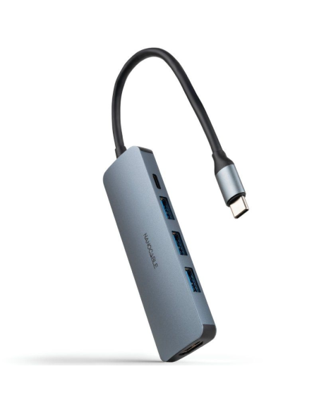 h2USB C 5 en 1 convertidor USB C 31 a 3 USB A 30 USB C PD HDMI aluminio gris 18 cm h2divUSB C 31 Gen 1 a 3 USB A 30 5 Gbps HDMI