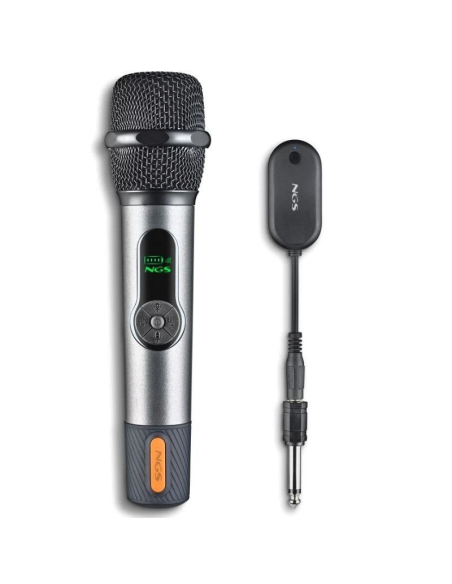 ph2SINGER STAR h2pulliMicrofono inalambrico dinamico liliEquipado con una entrada jack 35mm y un adaptador a jack 63mm liliFunc