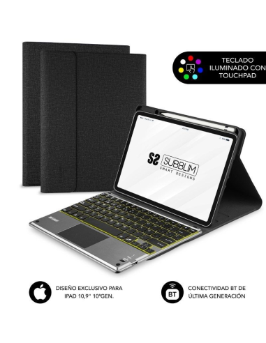 ph2Funda con Teclado Retroiluminado KEYTAB Pro BT TouchpadnbspIpad 109 10a Gen Negro h2pExclusivo para el Ipad 109 10a Gen ppYa