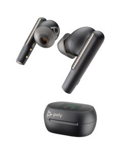 h2Audifonos Poly Voyager Free 60 UC M negro carbon adaptador BT700 USB C estuche de carga con pantalla tactil h2pSintonice con 