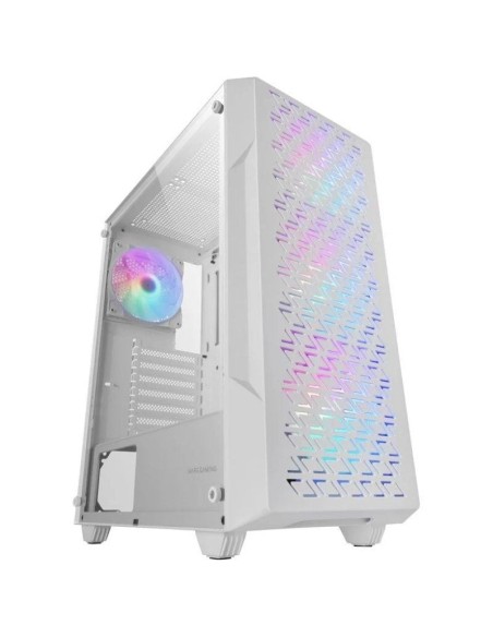ph2CAJA GAMING MC GEO h2pCon panel frontal Mesh geometrico 4 ventiladores FRGB Rainbow de 120mm de serie ventana lateral de cri