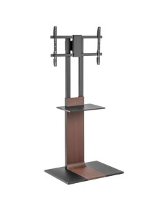 h2FT86TSE 401 8211 Soporte de Suelo con Bandeja DVD para Monitor TV 50kg de 37 86 Negro Marron h2pSoporte de suelo robusto para
