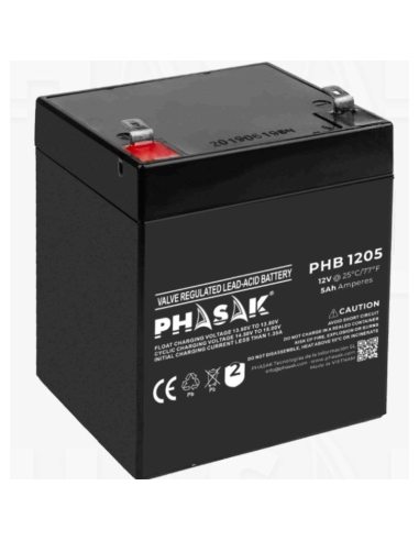 div class ficha producto div h2PHASAK PHB 1205 Bateria 12 V 5 Ah plomo acido sellada h2 pLa PHASAK PHB 1205 es una bateria sell