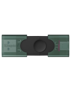 h2DataTraveler Duo USB Flash Drive h2divCon diseno de tapon deslizante y conectores USB A C dualesbr divdivpulliConector USB A 