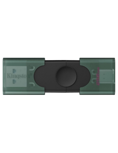 h2DataTraveler Duo USB Flash Drive h2divCon diseno de tapon deslizante y conectores USB A C dualesbr divdivpulliConector USB A 